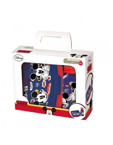 Safta Mickey Mouse Happy Smiles Set de Menaje Infantil - PVC sin BPA - 23x21cm - Multicolor