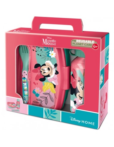 Safta Minnie Mouse Naive Set de Menaje Infantil - PVC sin BPA - Color Rosa