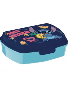 Safta Stitch Sweet Sandwichera - PVC sin BPA - Cierre Hermetico a Presion - Rectangular - Color Azul