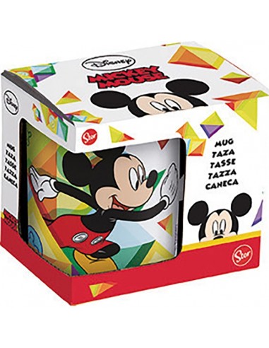 Safta Mickey Mouse Happy Smiles Taza Ceramica de 325ml - Apta para Lavavajillas - Apta para Microondas - Multicolor