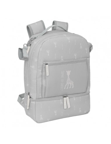 Safta Sophie la Girafe Mum Mochila para Carrito Bebe de 19.4L - Bolsillos Internos - Cremallera Doble Facil - Bolsillo Termo
