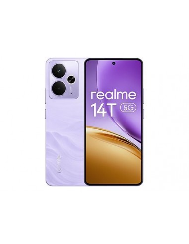Realme 14T 5G Smartphone Pantalla AMOLED 6.67" 120Hz - 8GB - 256GB - Camara Dual 50MP-2MP OIS - Bateria 6000 mAh con Carga