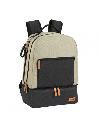 Safta Mochila Maternidad - Cremallera - Bolsillo Frontal - Bolsillo Termo Interior y Lateral - Soportes para Carrito - 19.4L