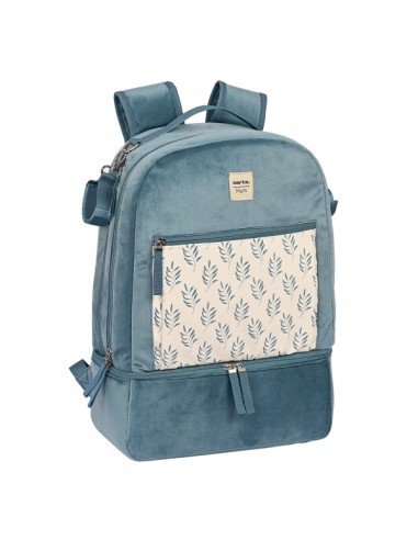 Safta Leaves Mochila para Carrito Bebe de 19.4L - Cremallera Doble - Bolsillo Frontal - Bolsillo Termo - Bolsillo Lateral