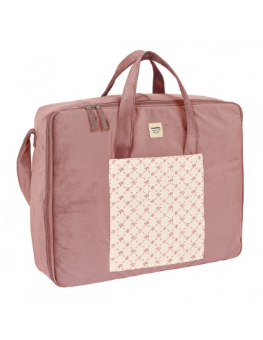 Safta Marsala Maleta de Bebe de 28L - Cremallera Doble - Interior Acolchado - Multiples Bolsillos - Bandolera Ajustable -