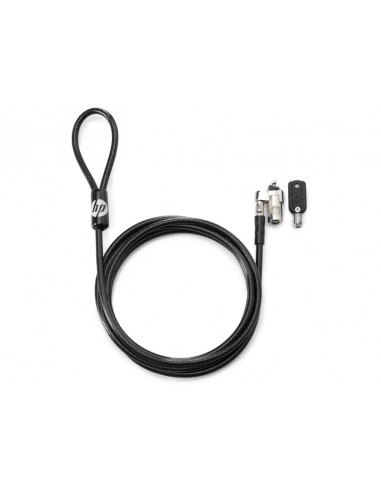 HP Nano Keyed Cable Antirrobo - Ranura Nano - Cable de Acero Galvanizado 1.83m Revestido en Vinilo - Cabezal Giratorio -