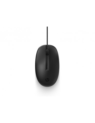 HP 125 Raton USB - Sensor Optico 1200 DPI - DiseÃ±o Ambidiestro Ergonomico - 3 Botones con Rueda de Desplazamiento - Color