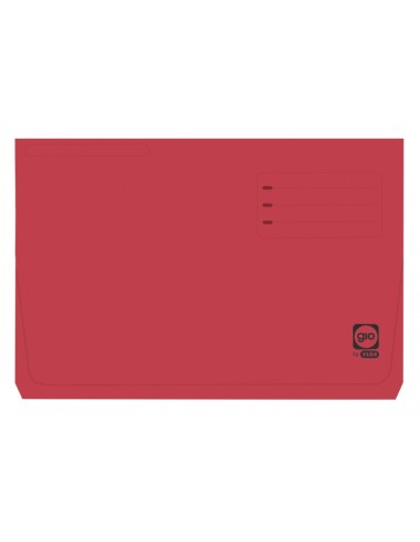Gio By Elba Subcarpeta con Bolsa y Solapa Folio Rojo - Resistente Cartulina de 320gr - Bolsa y Solapa para Mayor Proteccion -