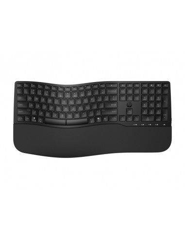 HP 685 Teclado Inalambrico Ergonomico DualâMode - Bluetooth 5.3-2.4GHz - ReposamuÃ±ecas Acolchado - 23 Teclas