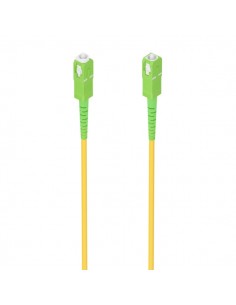 Aisens Cable Fibra Optica Latiguillo G657A2 3.0 9 125 SMF Simplex CPR Dca LSZH - SC APC-SC APC - 3M - Color Amarillo