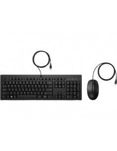 HP 225 Combo Teclado y Raton USB G2 - Tecla Copilot - Patas Ajustables - Raton Optico 1200 DPI - Plug & Play - Facil de