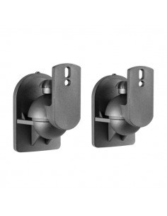 Aisens Pack Soporte Universal de Pared para Altavoces - Giratorio e Inclinable - Carga Max. 3.5Kg - Color Negro