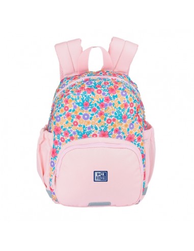 Oxford Floral Mochila Infantil 8.5L - 2 Bolsillos Laterales con Goma Eslastica - Espalda Acolchada Ergonomica - Elementos