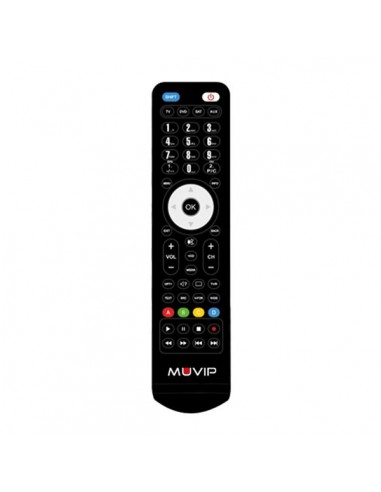 Muvip Mando a Distancia 4 en 1 Universal - Programable - Aprendizaje Desde el Mando Original - Color Negro
