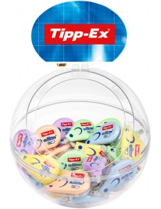 Tipp-Ex Mini Pocket Mouse Pastel Expositor con 40 Cintas Correctoras 5mm x 6m - Resistente - Escritura Instantanea