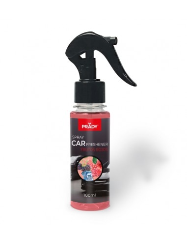 Prady Ambientador Coche Frutos Rojos - Frasco de 100 ml - Spray Pulverizador