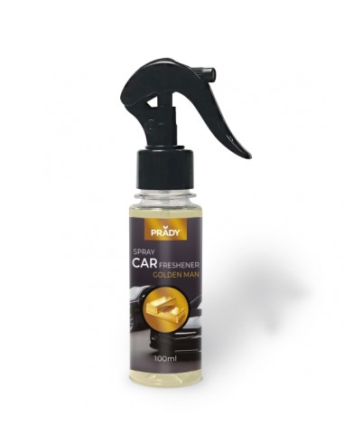 Prady Ambientador Coche Golden Man - Frasco de 100 ml - Spray Pulverizador
