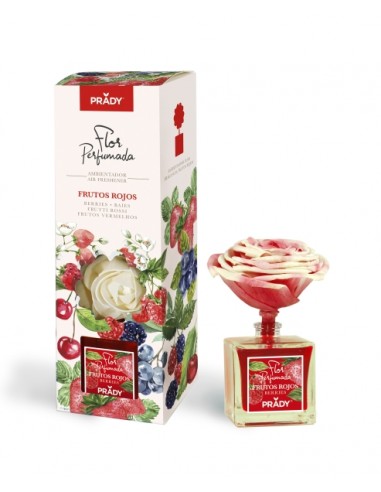 Prady Ambientador Flor Perfumada Frutos Rojos - Frasco de Cristal 90ml
