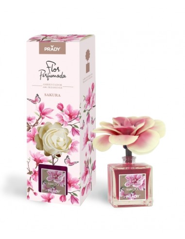 Prady Ambientador Flor Perfumada Sakura - Frasco de Cristal 90ml