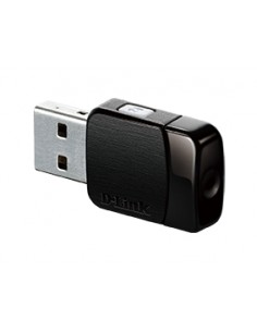 D-Link Adaptador USB WiFi Inalambrico AC600 - Hasta 433Mbps - MU-MIMO - WPS