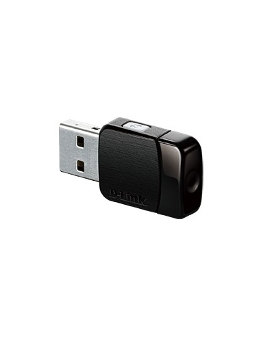 D-Link Adaptador USB WiFi Inalambrico AC600 - Hasta 433Mbps - MU-MIMO - WPS