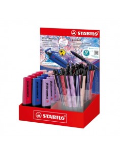 Stabilo Boss Naturecolors Wildflower Expositor con 15 Marcadores Boss-38 Boligrafos Pointball -Tinta de los Boligrafos Azul