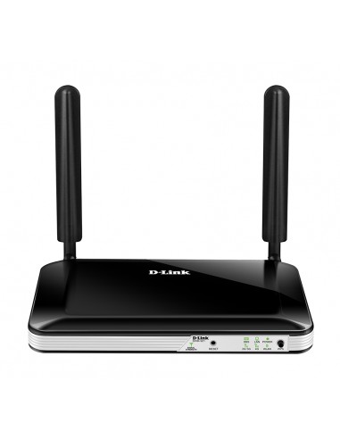 D-Link Router Inalambrico 4G LTE WiFi - Hasta 150Mbps - 4 Puertos RJ45 10 100 Mbps - 2 Antenas Externas - Color Negro