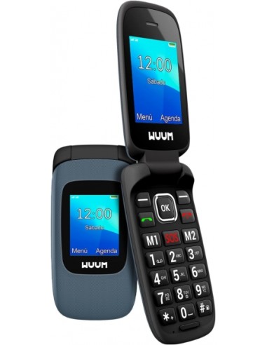SPC Wuum Telefono de Tapa - Doble Pantalla 2.4"-1.77" - Botones y Teclas Grandes - DiseÃ±o Ligero - Acceso Directo a Dos