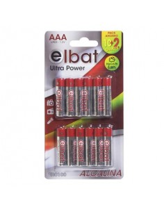 Elbat Pack de 12 Pilas Alcalinas LR03 AAA