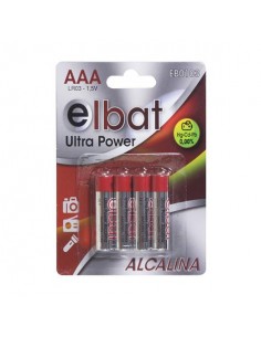 Elbat Pack de 4 Pilas Alcalinas LR03 AAA