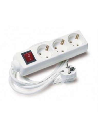 Elbat Regleta Alimentacion - 3x Schukos - Interruptor On Off - Cable de 1.50m