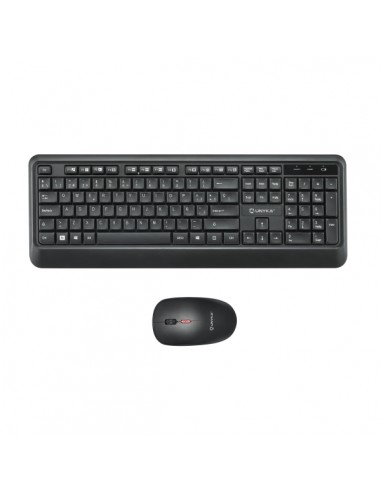 Unykach UK39 Pack de Teclado Inalambrico Compacto-Raton Inalambrico 1600dpi-3 Botones-Uso Ambidiestro - Color Negro