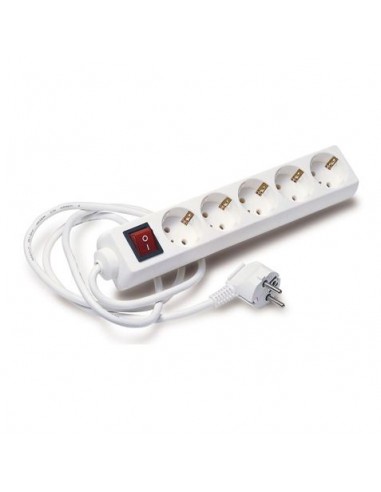 Elbat Regleta Alimentacion - 5x Schukos - Interruptor On Off - Cable de 1.50m