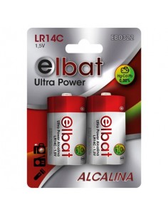 Elbat Pack de 2 Pilas Alcalinas LR14C