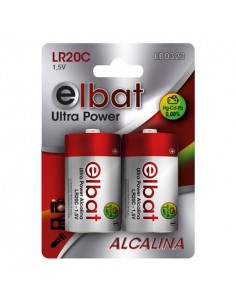 Elbat Pack de 2 Pilas Alcalinas LR20C