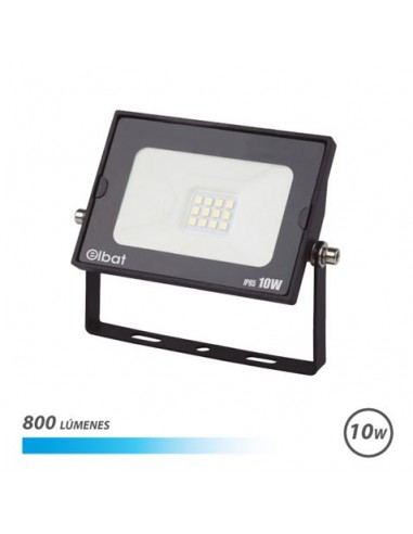 Elbat Foco LED Serie Super Slim 10W 800lm - 6500K Luz Fria - Apto para Exterior