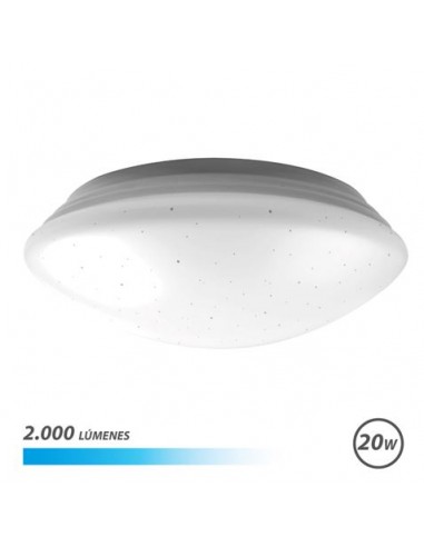 Elbat Serie Saturno Aplique Redondo de Techo LED 20W 2000lm - 6500K Luz Fria - Diametro 28cm