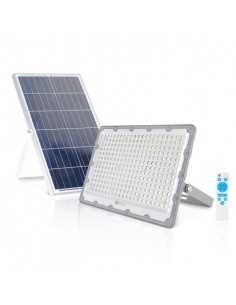 Elbat Foco Solar Led 200W - 3600LM - Luz Fria 6500K - Autonomia hasta 2 Dias - Control Remoto - IP67