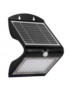 Elbat Aplique Led Solar Doble Iluminacion 4W - 500LM - Luz Fria 6000K - Luz Calidad 3000K - Sensor de Movimiento