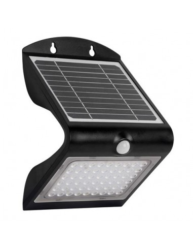 Elbat Aplique Led Solar Doble Iluminacion 4W - 500LM - Luz Fria 6000K - Luz Calidad 3000K - Sensor de Movimiento