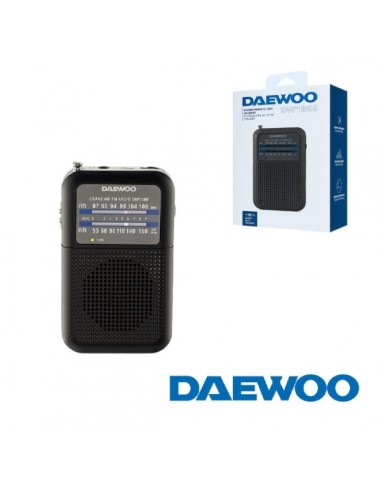 Daewoo DW1008 Radio Portatil AM FM - Antena Telescopica y Sintonizacion Analogica Precisa - Altavoz Integrado - Salida