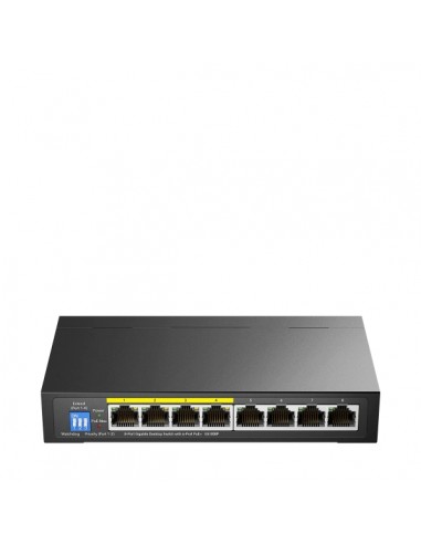 Cudy Switch 8 Puertos - Capacidad Conmutacion 16Gbps - 4x RJ45 - 4x RJ45 PoE-- Reinicio Automatico - Indicadores LED -