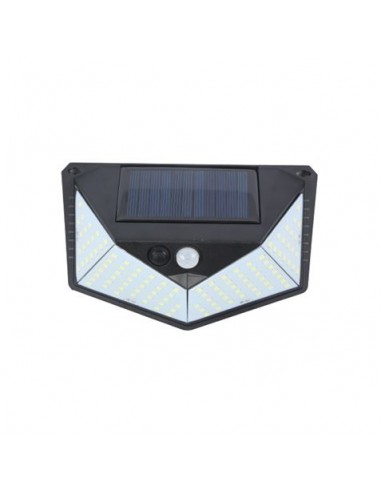 Elbat Aplique Solar 3 Caras - 250LM - Luz Fria 6500K - Sensor Movimiento - Bateria 1200mAh