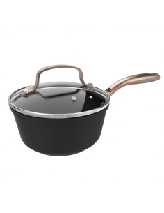 Cecotec Polka Fantasy Cazo de 16cm de Diametro - Capacidad 1.3L - Aluminio Forjado - Tapa de Cristal Templado - Antiadherente