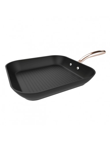 Cecotec Polka Fantasy Grill Golden Sarten Cuadrada de 28cm - Aluminio Forjado - Mango Remachado - Revestimiento Antiadherente