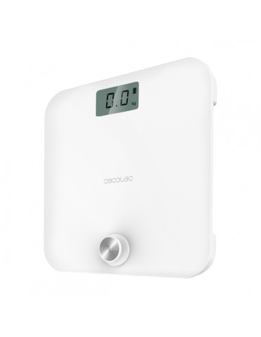 Cecotec Surface Precision 10000 Healthy White Bascula Corporal - Energia sin Pilas - 4 Sensores de Precision - Cristal