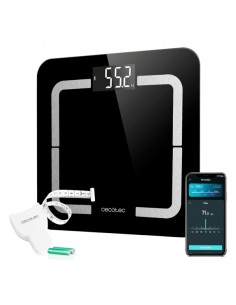 Cecotec Surface Precision Smart Healthy Bascula Corporal hasta 180kg - 4 Sensores - 10 Parametros - Bluetooth - Cristal