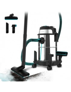 Cecotec Conga Rockstar Wet and Dry Steel Aspirador de Trineo para Solidos y Liquidos - 1200W - Carcasa Metalica - Deposito de