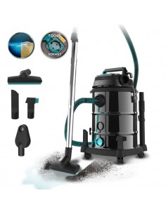 Cecotec Conga Rockstar Wet and Dry Steel Pro Tool Aspirador de Trineo - 1600W - Carcasa Metalica - Deposito 30L - Filtrado