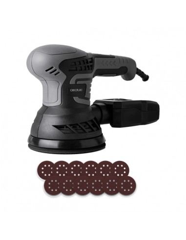 Cecotec PerfectSurface 350 Rotate Lijadora Rotorbital - 350W - Velocidad 13.000rpm - Incluye Recambios - Cable 3m - Deposito